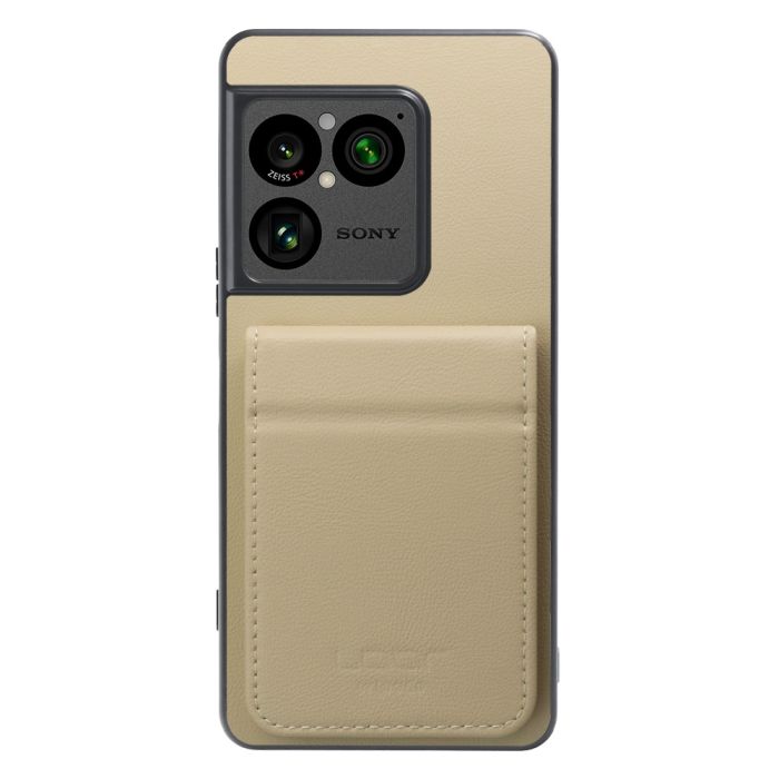 [ LOOF BASIC-SHELL SLIM CARD 2カード ] Xperia 1 VIII XQ-GE44 SO-51G ケース 背面 カード収納 カード入れ カードポケット カバー スマホケース 薄型 大容量 本革 [ Xperia 1 VIII ]