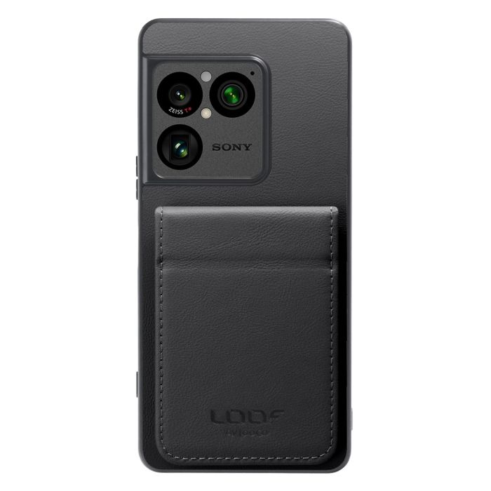 [ LOOF BASIC-SHELL SLIM CARD 2カード ] Xperia 1 VIII XQ-GE44 SO-51G ケース 背面 カード収納 カード入れ カードポケット カバー スマホケース 薄型 大容量 本革 [ Xperia 1 VIII ]