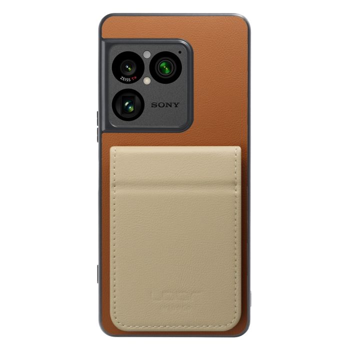[ LOOF BASIC-SHELL SLIM CARD 2カード ] Xperia 1 VIII XQ-GE44 SO-51G ケース 背面 カード収納 カード入れ カードポケット カバー スマホケース 薄型 大容量 本革 [ Xperia 1 VIII ]