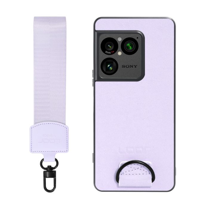 [ LOOF STRAP-SHELL (ショートVer.) ] Xperia 1 VIII XQ-GE44 SO-51G スマホケース 背面 ケース カバー ハードケース ハンドストラップ  本革 [ Xperia 1 VIII ]
