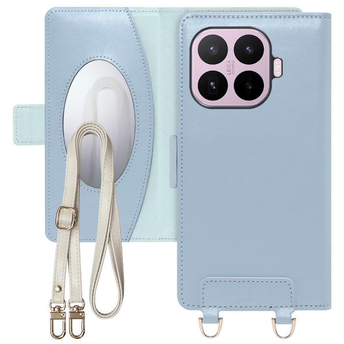 [ LOOF SWEET MIRROR ] Xiaomi 17T シャオミ スマホケース  ショルダー付き手帳型スマホケース ミラー付き カードポケット 本革 [ Xiaomi 17T ]