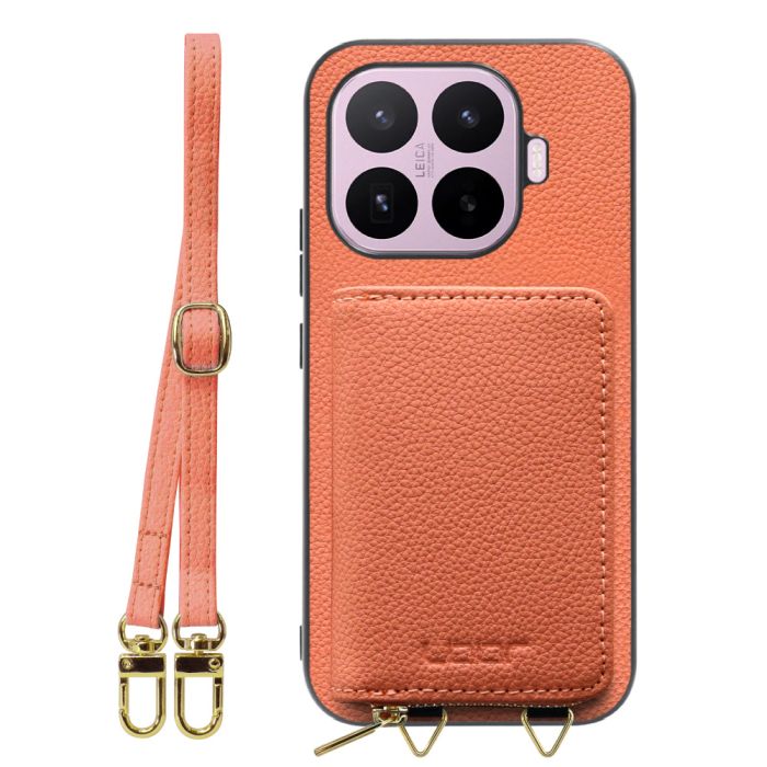 [ LOOF LUXURY-SHELL POUCH ] Xiaomi 17T シャオミ ケース ショルダー スマホショルダー 背面 収納 ポーチ付き カバー スマホケース ストラップ 本革 [ Xiaomi 17T ]