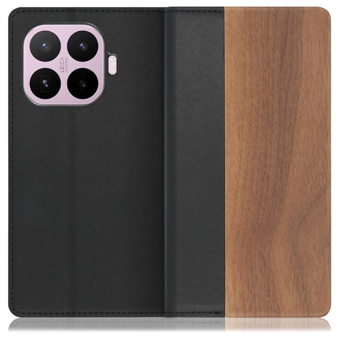[ LOOF NATURE ] Xiaomi 17T シャオミ スマホケース ケース カバー 手帳型ケース カード収納 マグネット付き 天然木 本革 ベルトなし [ Xiaomi 17T ]