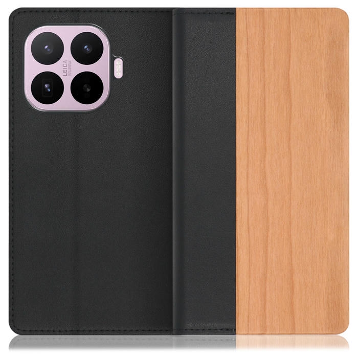 [ LOOF NATURE ] Xiaomi 17T シャオミ スマホケース ケース カバー 手帳型ケース カード収納 マグネット付き 天然木 本革 ベルトなし [ Xiaomi 17T ]