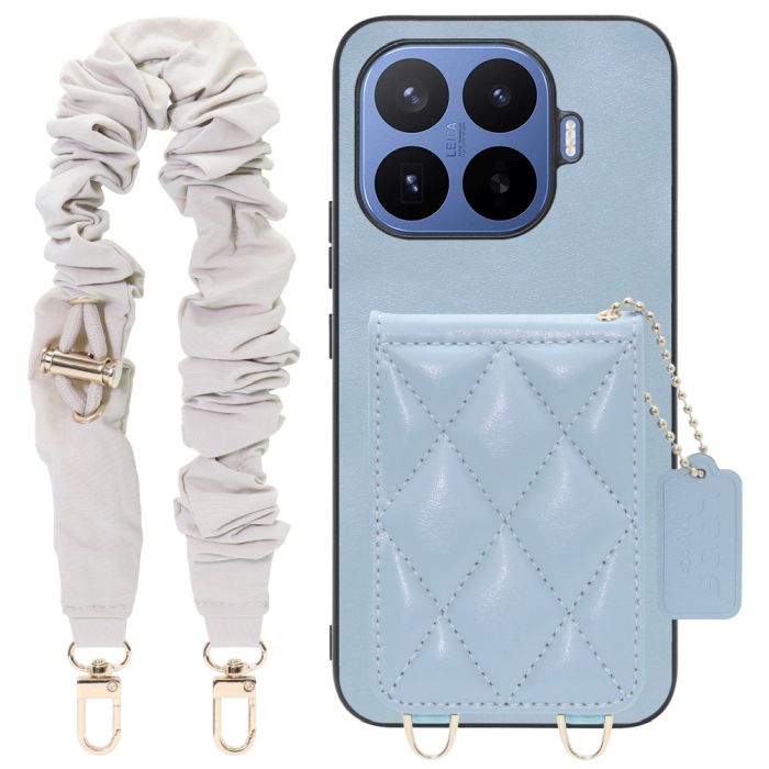 [ LOOF SWEET-SHELL SHUSHU ] Xiaomi 17T Pro シャオミ スマホケース キルティング加工のカードケース付き シュシュストラップ付き マグネット内蔵 カード収納 本革 パステルカラー [ Xiaomi 17T Pro ]