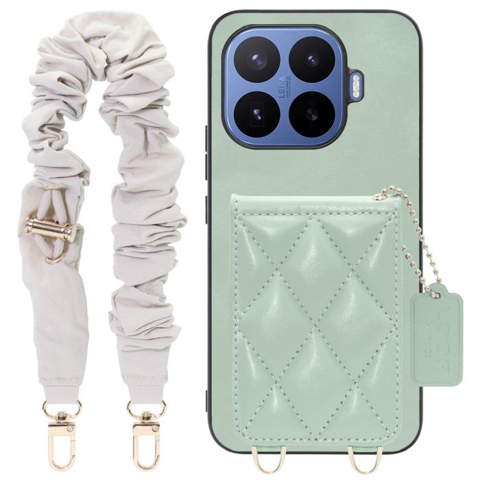 [ LOOF SWEET-SHELL SHUSHU ] Xiaomi 17T Pro シャオミ スマホケース キルティング加工のカードケース付き シュシュストラップ付き マグネット内蔵 カード収納 本革 パステルカラー [ Xiaomi 17T Pro ]