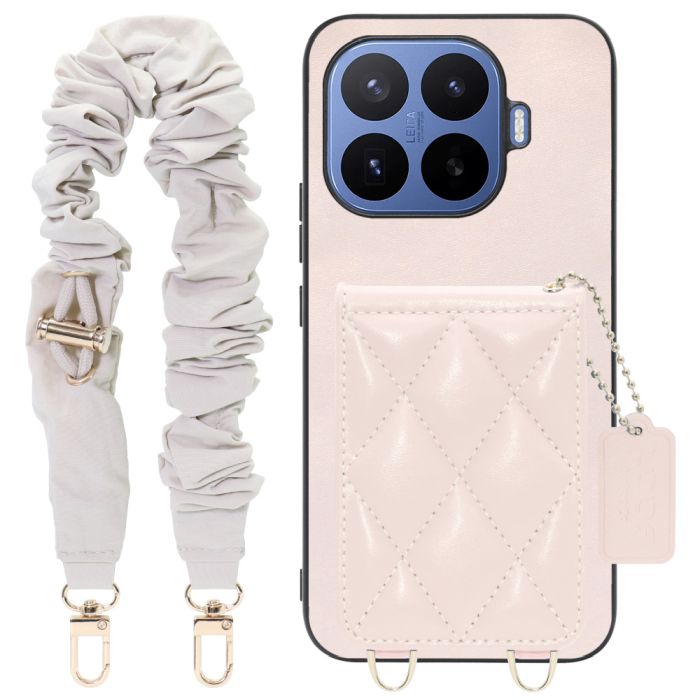 [ LOOF SWEET-SHELL SHUSHU ] Xiaomi 17T Pro シャオミ スマホケース キルティング加工のカードケース付き シュシュストラップ付き マグネット内蔵 カード収納 本革 パステルカラー [ Xiaomi 17T Pro ]