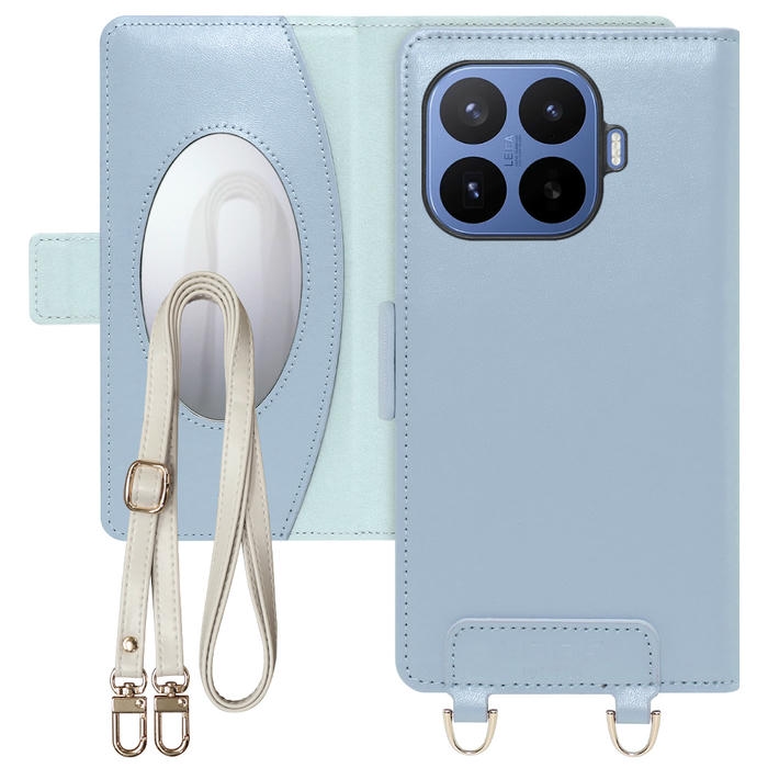 [ LOOF SWEET MIRROR ] Xiaomi 17T Pro シャオミ スマホケース  ショルダー付き手帳型スマホケース ミラー付き カードポケット 本革 [ Xiaomi 17T Pro ]