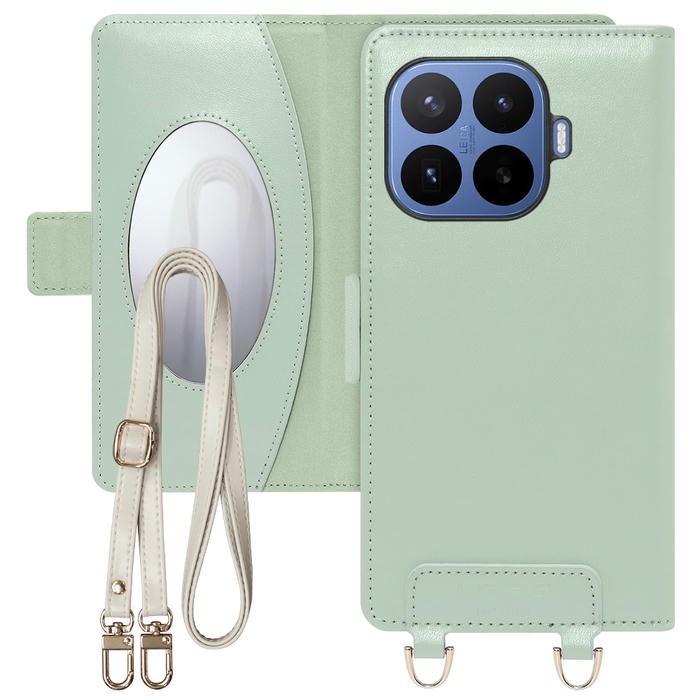 [ LOOF SWEET MIRROR ] Xiaomi 17T Pro シャオミ スマホケース  ショルダー付き手帳型スマホケース ミラー付き カードポケット 本革 [ Xiaomi 17T Pro ]