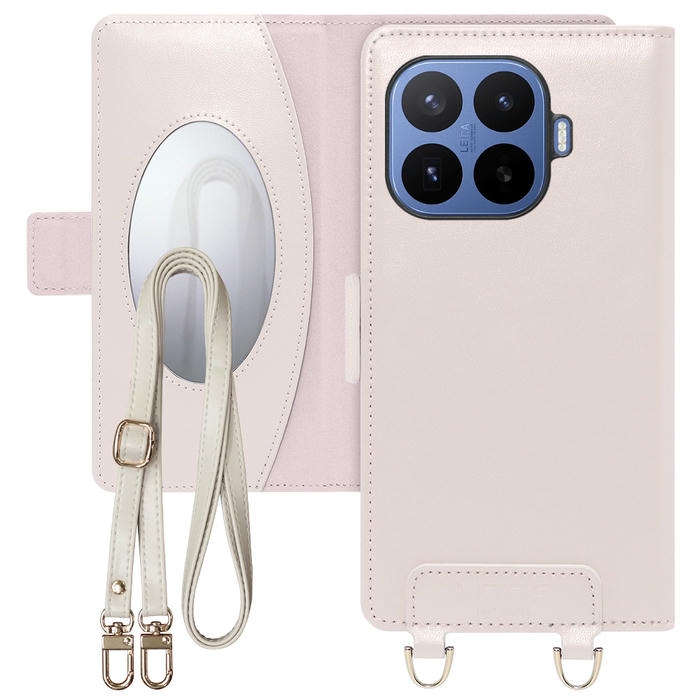 [ LOOF SWEET MIRROR ] Xiaomi 17T Pro シャオミ スマホケース  ショルダー付き手帳型スマホケース ミラー付き カードポケット 本革 [ Xiaomi 17T Pro ]