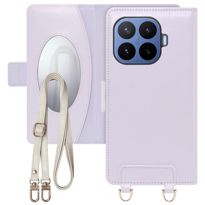 [ LOOF SWEET MIRROR ] Xiaomi 17T Pro シャオミ スマホケース  ショルダー付き手帳型スマホケース ミラー付き カードポケット 本革 [ Xiaomi 17T Pro ]