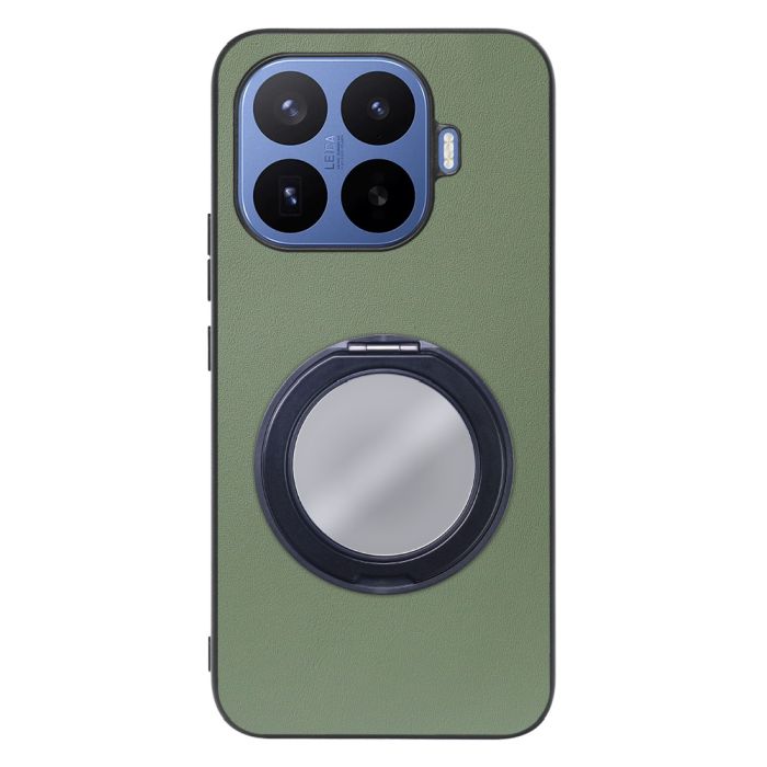 [ LOOF RING-SHELL (ミラー Ver.) ] Xiaomi 17T Pro シャオミ スマホケース 背面 ケース カバー ミラー付きスマホリング スタンド 本革 レザー 落下防止  [ Xiaomi 17T Pro ]