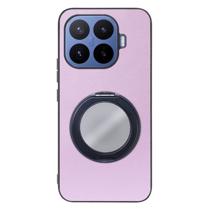 [ LOOF RING-SHELL (ミラー Ver.) ] Xiaomi 17T Pro シャオミ スマホケース 背面 ケース カバー ミラー付きスマホリング スタンド 本革 レザー 落下防止  [ Xiaomi 17T Pro ]