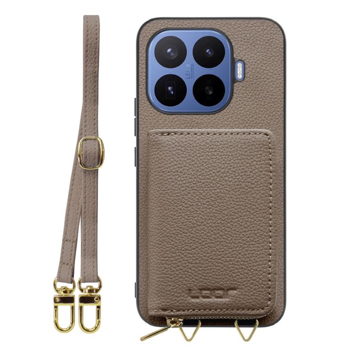 [ LOOF LUXURY-SHELL POUCH ] Xiaomi 17T Pro シャオミ ケース ショルダー スマホショルダー 背面 収納 ポーチ付き カバー スマホケース ストラップ 本革 [ Xiaomi 17T Pro ]
