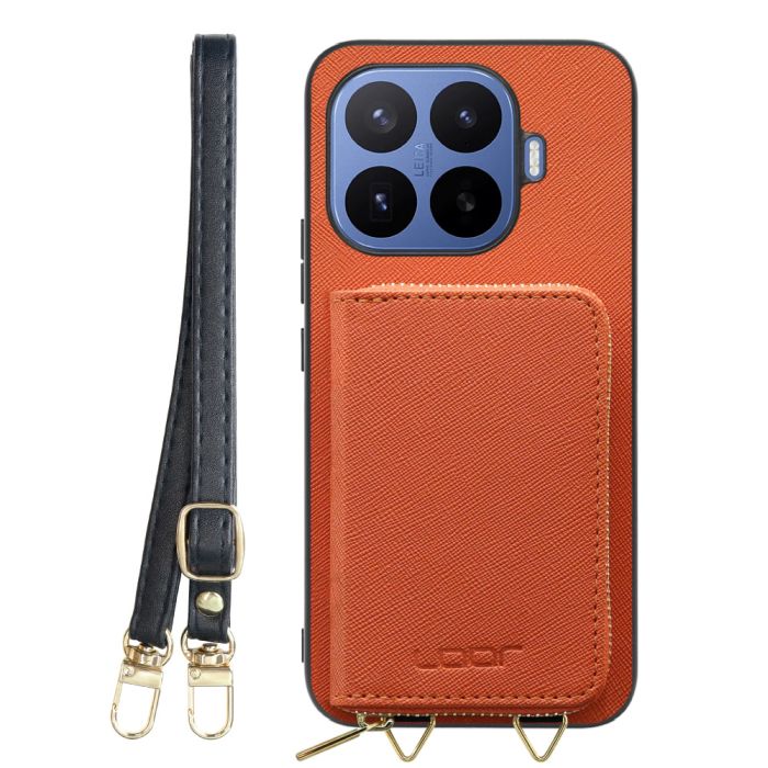 [ LOOF CASUAL-SHELL POUCH ] Xiaomi 17T Pro シャオミ ケース ショルダー スマホショルダー 背面 収納 ポーチ付き カバー スマホケース ストラップ レザー [ Xiaomi 17T Pro ]