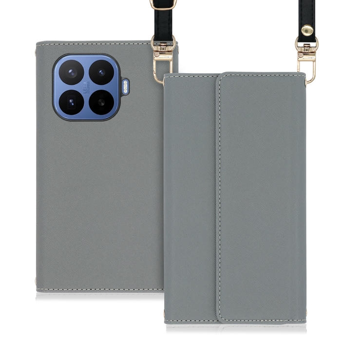 [ LOOF STRAP ] Xiaomi 17T Pro シャオミ スマホケース ケース カバー ショルダー スマホショルダー ストラップ 肩掛け 首掛け 手帳型ケース カード収納 マグネット付き [ Xiaomi 17T Pro ]
