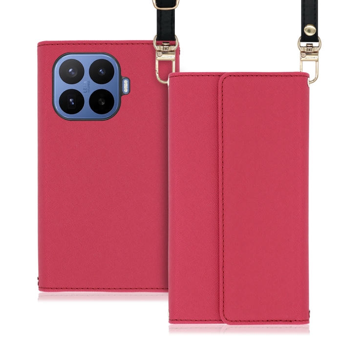 [ LOOF STRAP ] Xiaomi 17T Pro シャオミ スマホケース ケース カバー ショルダー スマホショルダー ストラップ 肩掛け 首掛け 手帳型ケース カード収納 マグネット付き [ Xiaomi 17T Pro ]