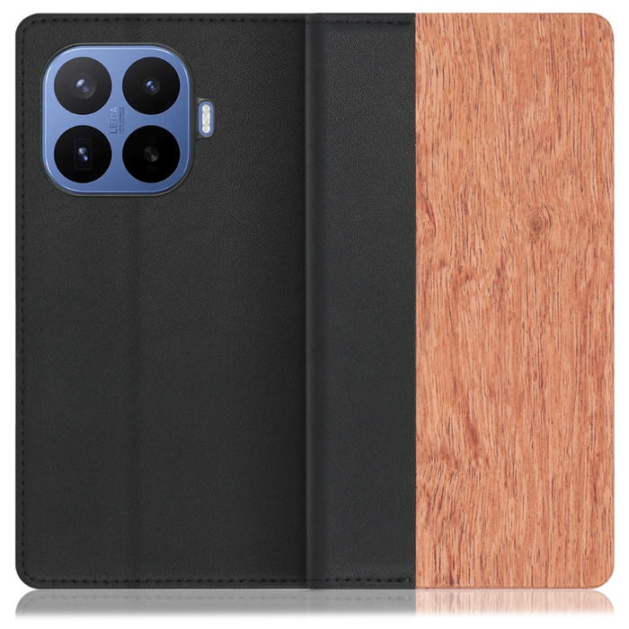 [ LOOF NATURE ] Xiaomi 17T Pro シャオミ スマホケース ケース カバー 手帳型ケース カード収納 マグネット付き 天然木 本革 ベルトなし [ Xiaomi 17T Pro ]