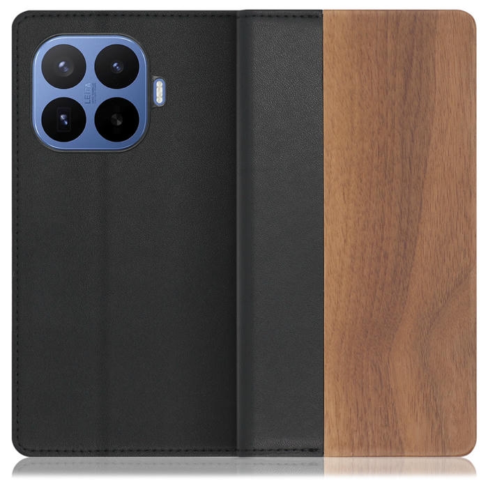 [ LOOF NATURE ] Xiaomi 17T Pro シャオミ スマホケース ケース カバー 手帳型ケース カード収納 マグネット付き 天然木 本革 ベルトなし [ Xiaomi 17T Pro ]