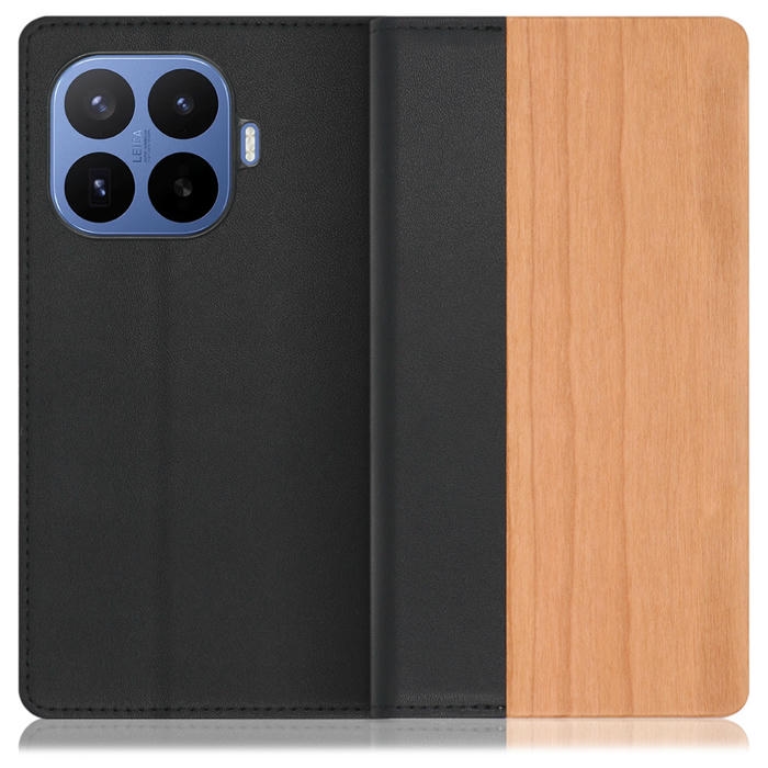 [ LOOF NATURE ] Xiaomi 17T Pro シャオミ スマホケース ケース カバー 手帳型ケース カード収納 マグネット付き 天然木 本革 ベルトなし [ Xiaomi 17T Pro ]
