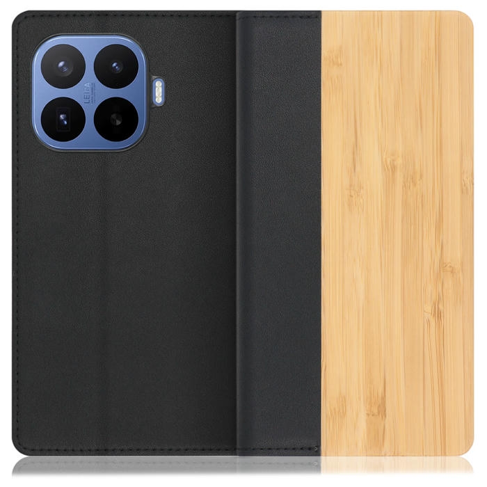 [ LOOF NATURE ] Xiaomi 17T Pro シャオミ スマホケース ケース カバー 手帳型ケース カード収納 マグネット付き 天然木 本革 ベルトなし [ Xiaomi 17T Pro ]