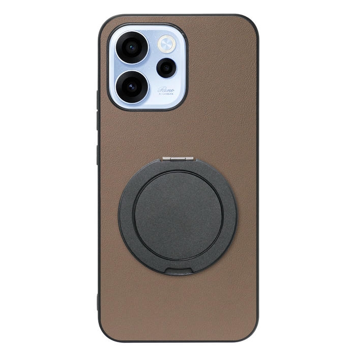 [ LOOF RING-SHELL (シンプル Ver.) ] OPPO Reno15 A CPH2801 A601OP スマホケース 背面 ケース カバー ハードケース スマホリング リング付き 本革 ストラップホール [ OPPO Reno15 A ]