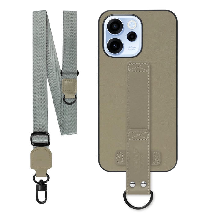 [ LOOF STRAP-SHELL (ロング+ Ver.) ] OPPO Reno15 A CPH2801 A601OP スマホケース 背面 ケース カバー ハードケース ショルダーベルト  本革 [ OPPO Reno15 A ]