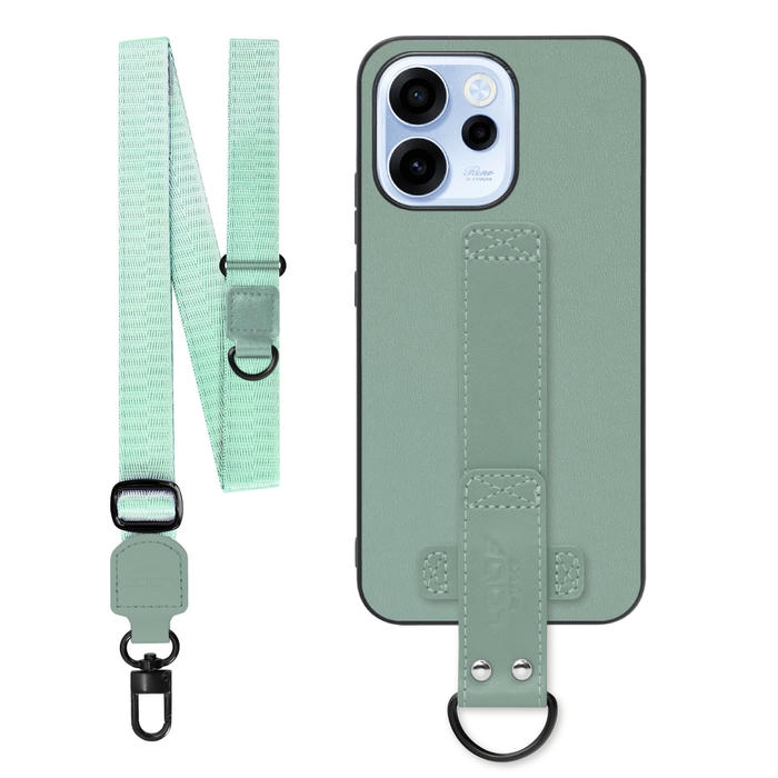 [ LOOF STRAP-SHELL (ロング+ Ver.) ] OPPO Reno15 A CPH2801 A601OP スマホケース 背面 ケース カバー ハードケース ショルダーベルト  本革 [ OPPO Reno15 A ]