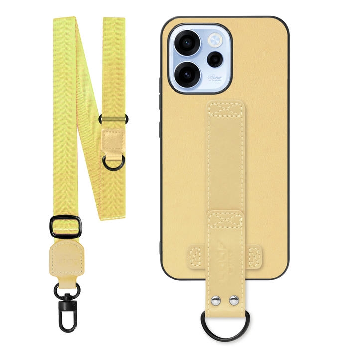 [ LOOF STRAP-SHELL (ロング+ Ver.) ] OPPO Reno15 A CPH2801 A601OP スマホケース 背面 ケース カバー ハードケース ショルダーベルト  本革 [ OPPO Reno15 A ]