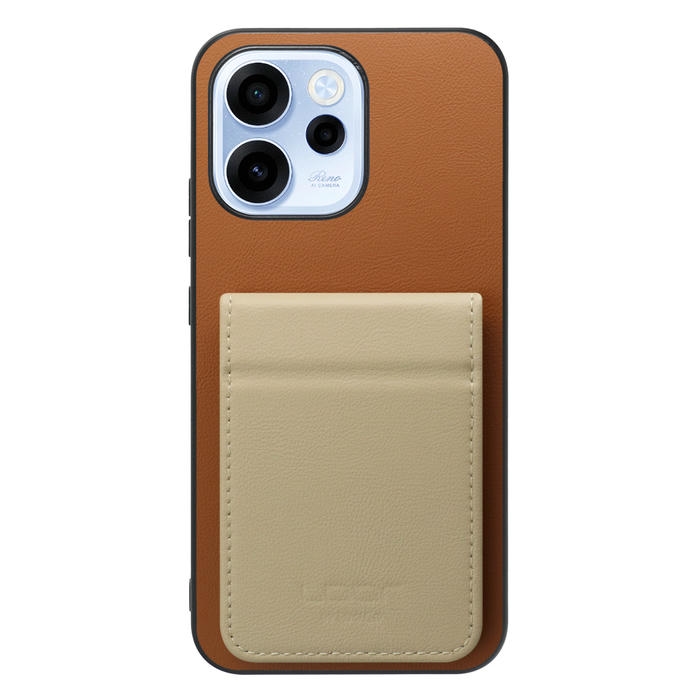 [ LOOF BASIC-SHELL SLIM CARD 2カード ] OPPO Reno15 A CPH2801 A601OP ケース 背面 カード収納 カード入れ カードポケット カバー スマホケース 薄型 大容量 本革 [ OPPO Reno15 A ]