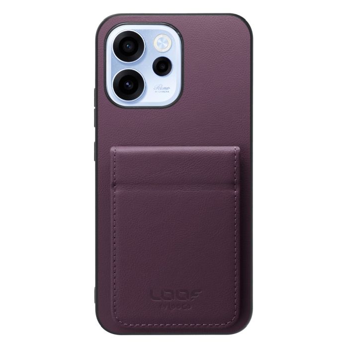 [ LOOF BASIC-SHELL SLIM CARD 2カード ] OPPO Reno15 A CPH2801 A601OP ケース 背面 カード収納 カード入れ カードポケット カバー スマホケース 薄型 大容量 本革 [ OPPO Reno15 A ]
