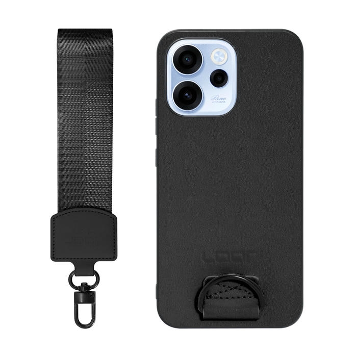 [ LOOF STRAP-SHELL (ショートVer.) ] OPPO Reno15 A CPH2801 A601OP スマホケース 背面 ケース カバー ハードケース ハンドストラップ  本革 [ OPPO Reno15 A ]