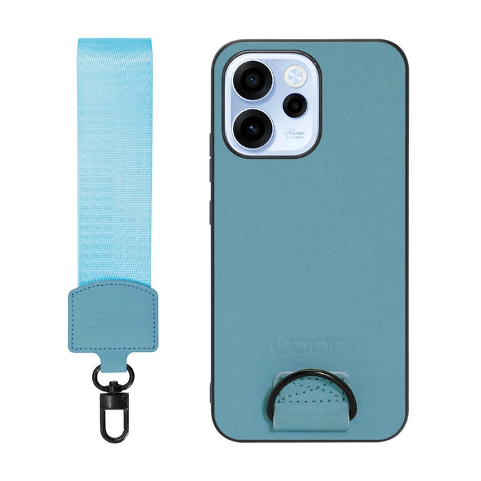 [ LOOF STRAP-SHELL (ショートVer.) ] OPPO Reno15 A CPH2801 A601OP スマホケース 背面 ケース カバー ハードケース ハンドストラップ  本革 [ OPPO Reno15 A ]