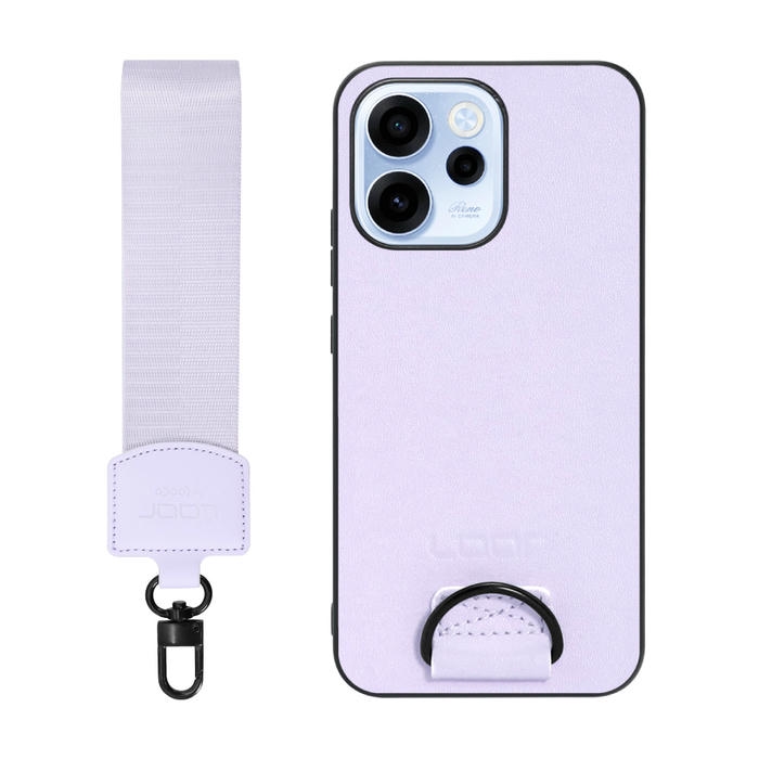 [ LOOF STRAP-SHELL (ショートVer.) ] OPPO Reno15 A CPH2801 A601OP スマホケース 背面 ケース カバー ハードケース ハンドストラップ  本革 [ OPPO Reno15 A ]