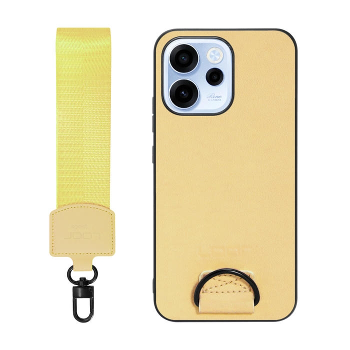 [ LOOF STRAP-SHELL (ショートVer.) ] OPPO Reno15 A CPH2801 A601OP スマホケース 背面 ケース カバー ハードケース ハンドストラップ  本革 [ OPPO Reno15 A ]