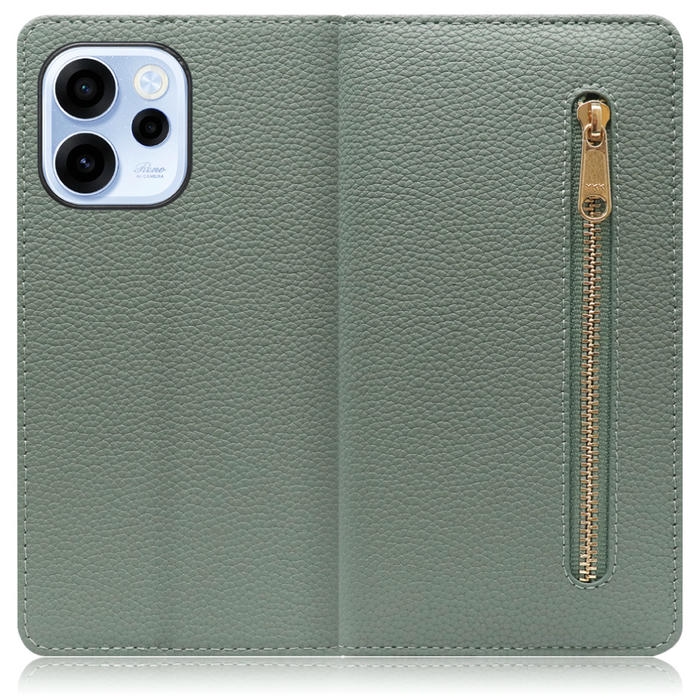 [ LOOF POCKET ] OPPO Reno15 A CPH2801 A601OP スマホケース ケース カバー 手帳型ケース カード収納 本革 マグネットなし ベルトなし ポケット ファスナー [ OPPO Reno15 A ]