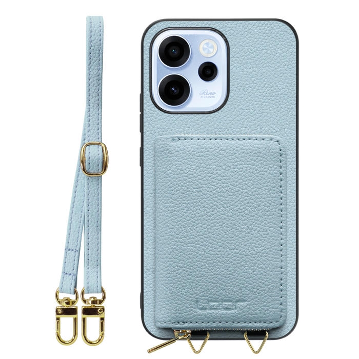 [ LOOF LUXURY-SHELL POUCH ] OPPO Reno15 A CPH2801 A601OP ケース ショルダー スマホショルダー 背面 収納 ポーチ付き カバー スマホケース ストラップ 本革 [ OPPO Reno15 A ]