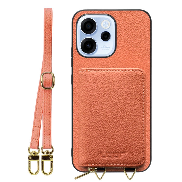 [ LOOF LUXURY-SHELL POUCH ] OPPO Reno15 A CPH2801 A601OP ケース ショルダー スマホショルダー 背面 収納 ポーチ付き カバー スマホケース ストラップ 本革 [ OPPO Reno15 A ]