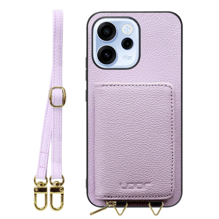 [ LOOF LUXURY-SHELL POUCH ] OPPO Reno15 A CPH2801 A601OP ケース ショルダー スマホショルダー 背面 収納 ポーチ付き カバー スマホケース ストラップ 本革 [ OPPO Reno15 A ]