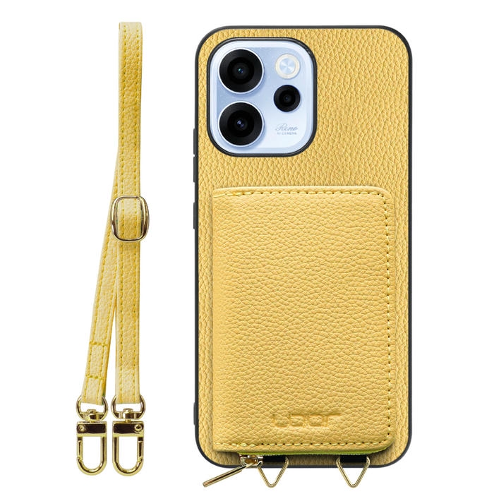[ LOOF LUXURY-SHELL POUCH ] OPPO Reno15 A CPH2801 A601OP ケース ショルダー スマホショルダー 背面 収納 ポーチ付き カバー スマホケース ストラップ 本革 [ OPPO Reno15 A ]