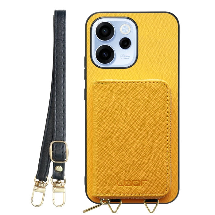 [ LOOF CASUAL-SHELL POUCH ] OPPO Reno15 A CPH2801 A601OP ケース ショルダー スマホショルダー 背面 収納 ポーチ付き カバー スマホケース ストラップ レザー [ OPPO Reno15 A ]
