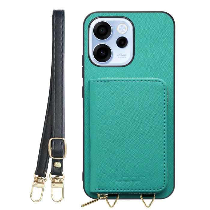 [ LOOF CASUAL-SHELL POUCH ] OPPO Reno15 A CPH2801 A601OP ケース ショルダー スマホショルダー 背面 収納 ポーチ付き カバー スマホケース ストラップ レザー [ OPPO Reno15 A ]