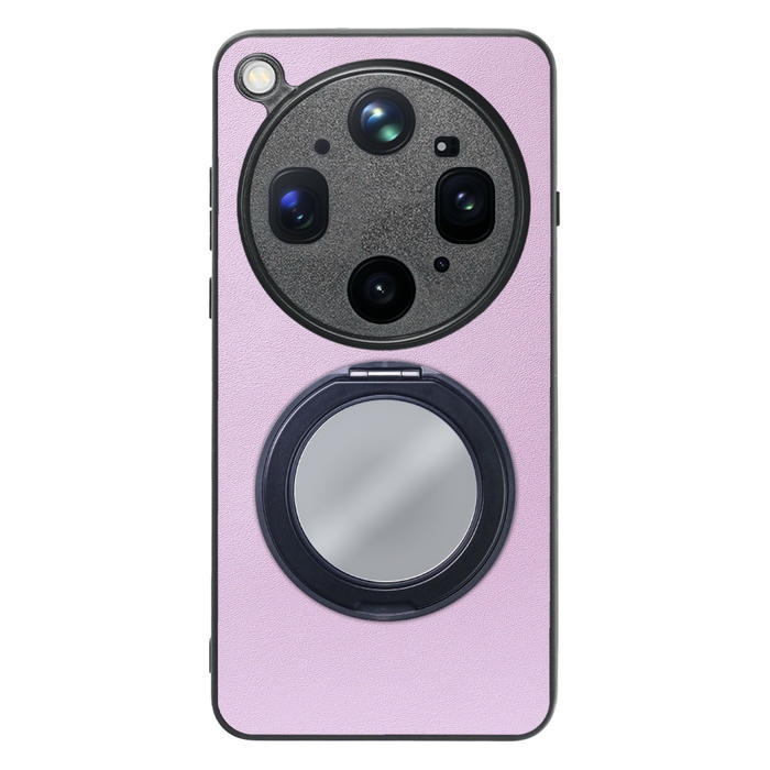 [ LOOF RING-SHELL (ミラー Ver.) ] OPPO Find X9 Ultra CPH2841  スマホケース 背面 ケース カバー ミラー付きスマホリング スタンド 本革 レザー 落下防止  [ OPPO Find X9 Ultra ]