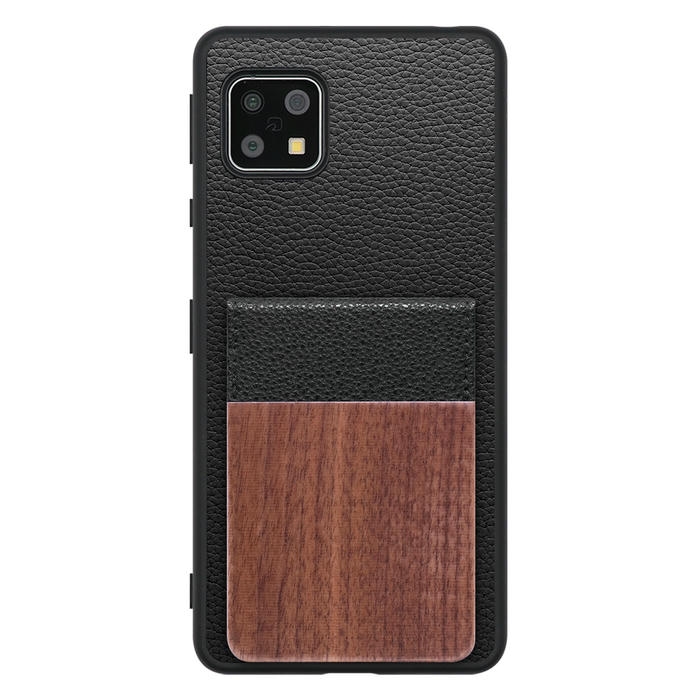 [ LOOF NATURE-SHELL ] AQUOS sense4 / sense4 lite / sense4 basic / sense5G / やさしいスマホ2 sense 4 4lite 4basic 5G sense4lite sense4basic ケース 背面 カード収納 カード入れ カードポケット カバー スマホケース 天然木 本革 [ AQUOS sense4/4 lite/4 basic/sense5G/やさしいスマホ2 ]