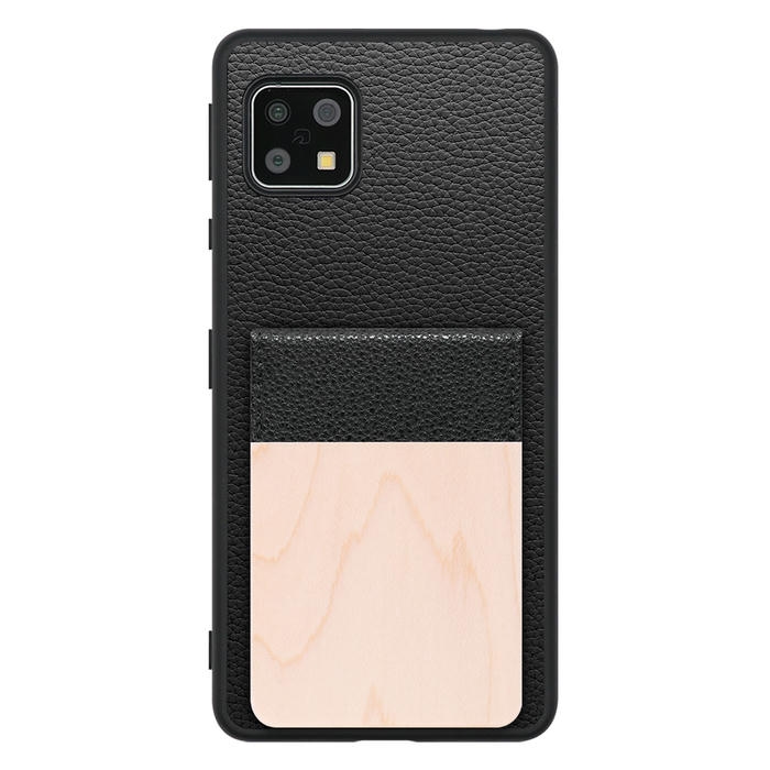 [ LOOF NATURE-SHELL ] AQUOS sense4 / sense4 lite / sense4 basic / sense5G / やさしいスマホ2 sense 4 4lite 4basic 5G sense4lite sense4basic ケース 背面 カード収納 カード入れ カードポケット カバー スマホケース 天然木 本革 [ AQUOS sense4/4 lite/4 basic/sense5G/やさしいスマホ2 ]