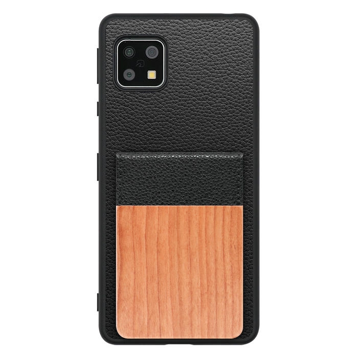 [ LOOF NATURE-SHELL ] AQUOS sense4 / sense4 lite / sense4 basic / sense5G / やさしいスマホ2 sense 4 4lite 4basic 5G sense4lite sense4basic ケース 背面 カード収納 カード入れ カードポケット カバー スマホケース 天然木 本革 [ AQUOS sense4/4 lite/4 basic/sense5G/やさしいスマホ2 ]