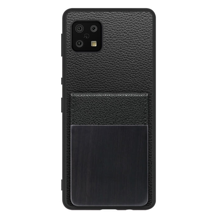 [ LOOF NATURE-SHELL ] AQUOS sense6s /sense6 sense 6s 6 ケース 背面 カード収納 カード入れ カードポケット カバー スマホケース 天然木 本革 [ AQUOS sense6/sense6s ]