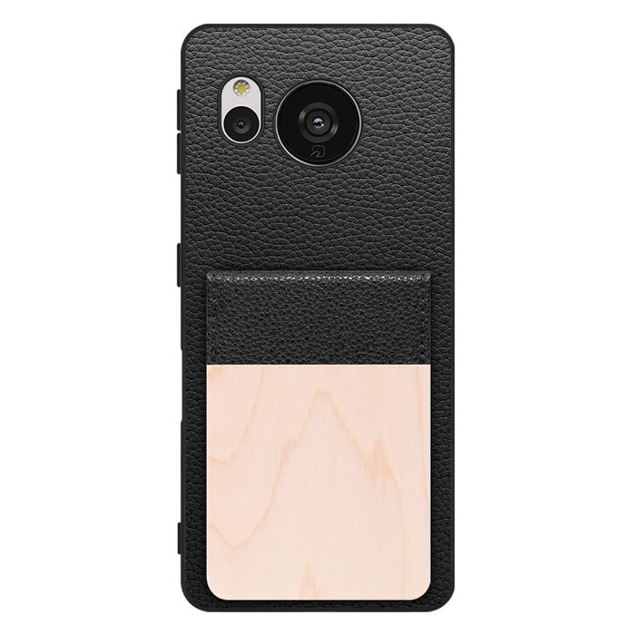 [ LOOF NATURE-SHELL ] AQUOS sense7 Plus sense7plus 7plus sense 7 ケース 背面 カード収納 カード入れ カードポケット カバー スマホケース 天然木 本革 [ AQUOS sense7 Plus ]