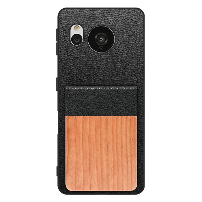 [ LOOF NATURE-SHELL ] AQUOS sense7 Plus sense7plus 7plus sense 7 ケース 背面 カード収納 カード入れ カードポケット カバー スマホケース 天然木 本革 [ AQUOS sense7 Plus ]