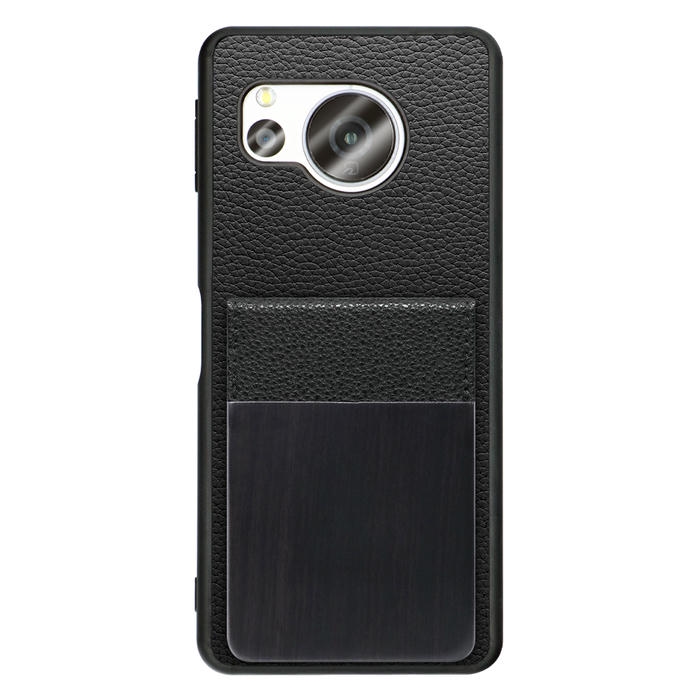 [ LOOF NATURE-SHELL ] AQUOS sense8 SH-54D / SHG11 sense 8 ケース 背面 カード収納 カード入れ カードポケット カバー スマホケース 天然木 本革 [ AQUOS sense8 ]